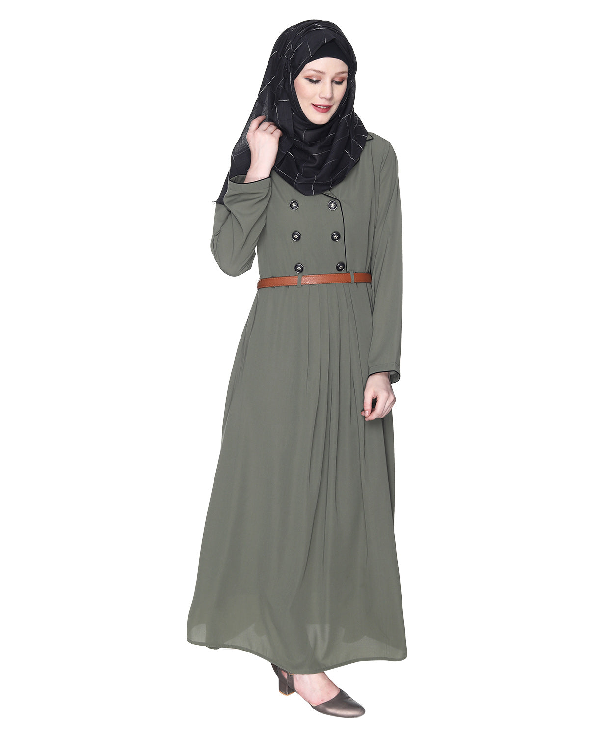 Dead Mint Coat Style Abaya Dead Mint