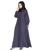 Casual Gown style Abaya Dark Grey