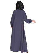 Casual Gown style Abaya Dark Grey