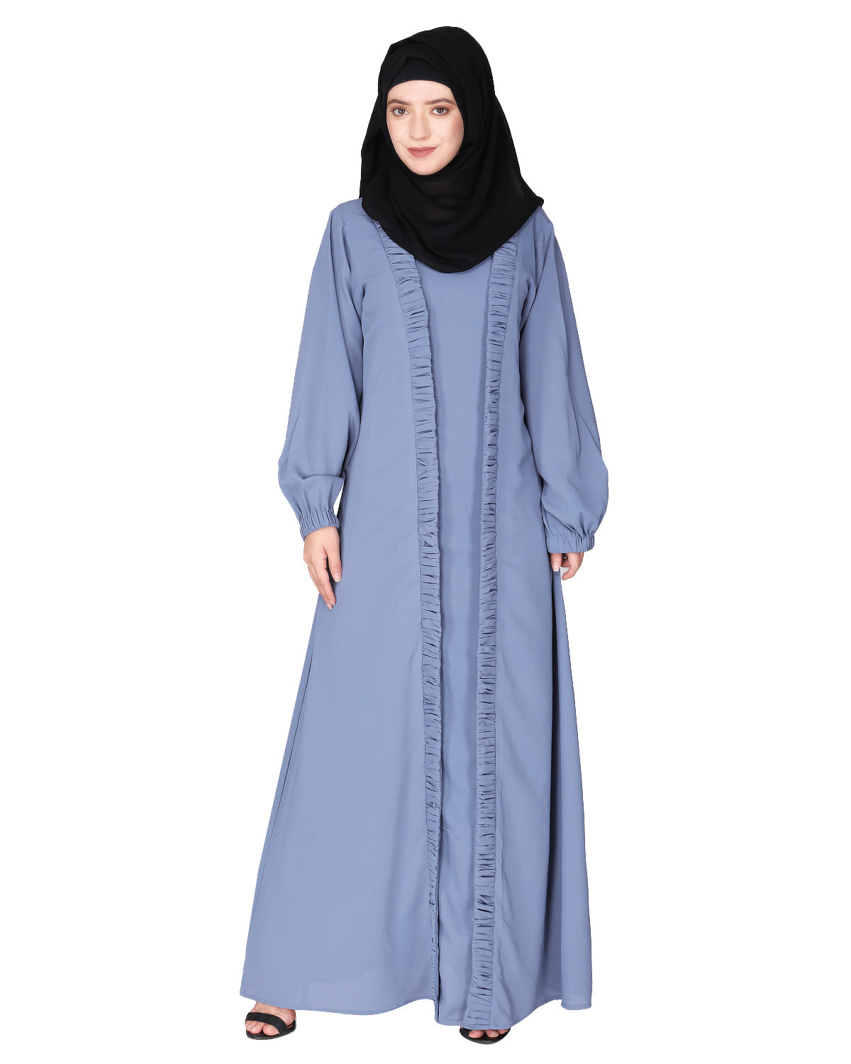 Casual Gown style Abaya Teal Blue