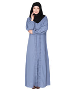 Casual Gown style Abaya Teal Blue