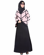 Pink And Black Abaya Pink & Black
