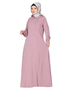Unpretentious simple Abaya with fancy shirt collars