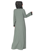 Straightlaced formal dead mint front open Abaya Dead Mint