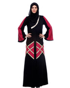 Black And Magenta Abaya