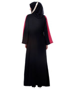 Black And Magenta Abaya Black