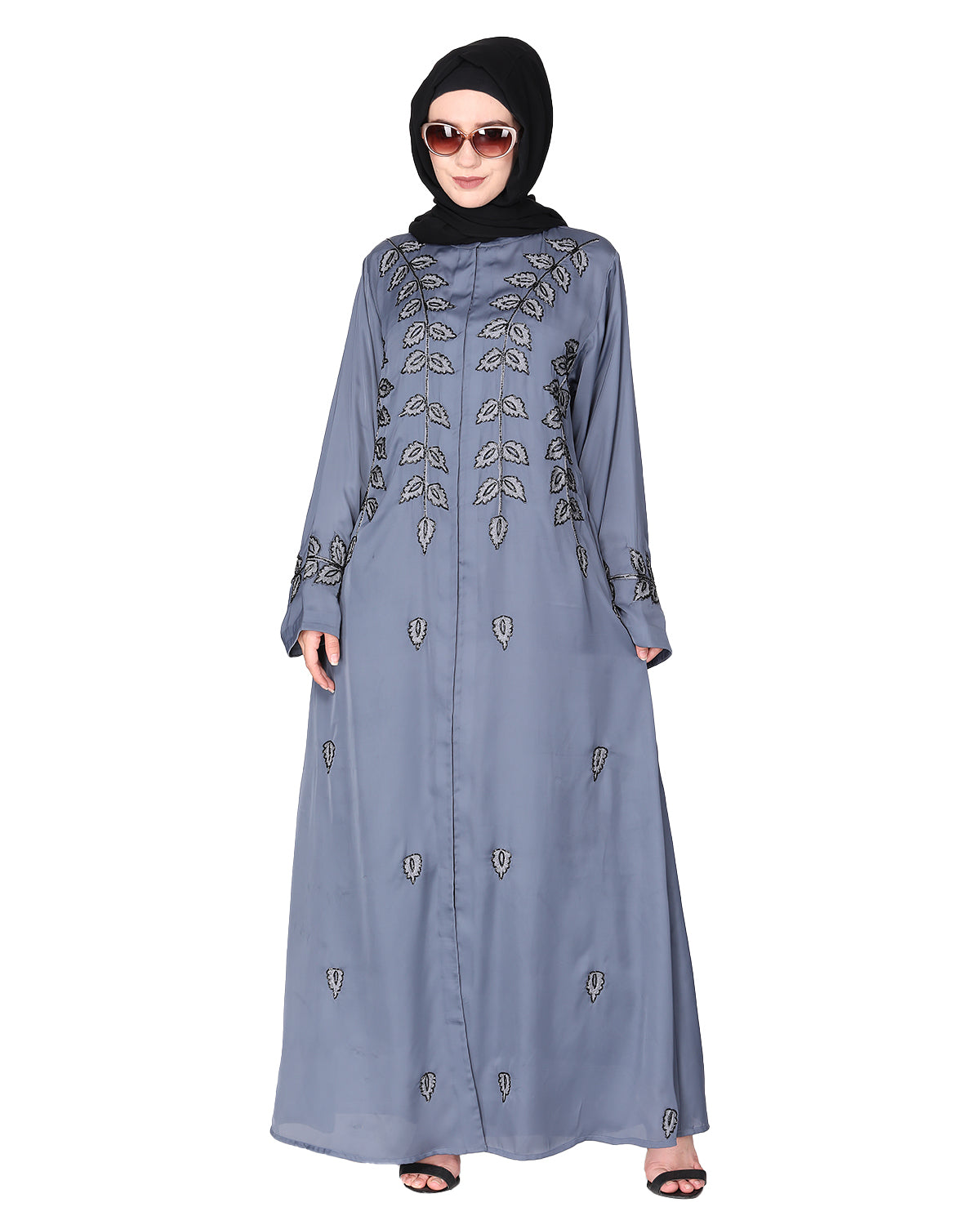 Stems & Leaves heavy embroidered dubai Style Abaya