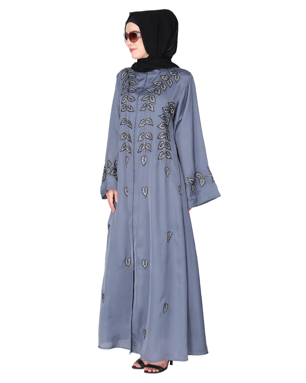 Stems & Leaves heavy embroidered dubai Style Abaya