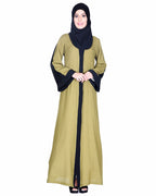 Balck And Green Abaya Green