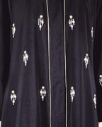 Crystal Embellished Abaya Black