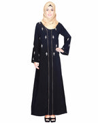 Crystal Embellished Abaya Black