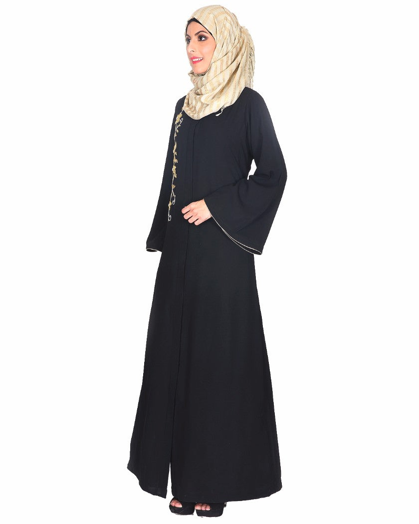 Beautiful Embroidered Abaya Black