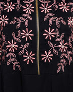 Beautiful Embroidered Abaya Yoke Black
