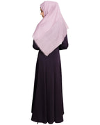 Beautiful Embroidered Abaya Yoke Dark Purple