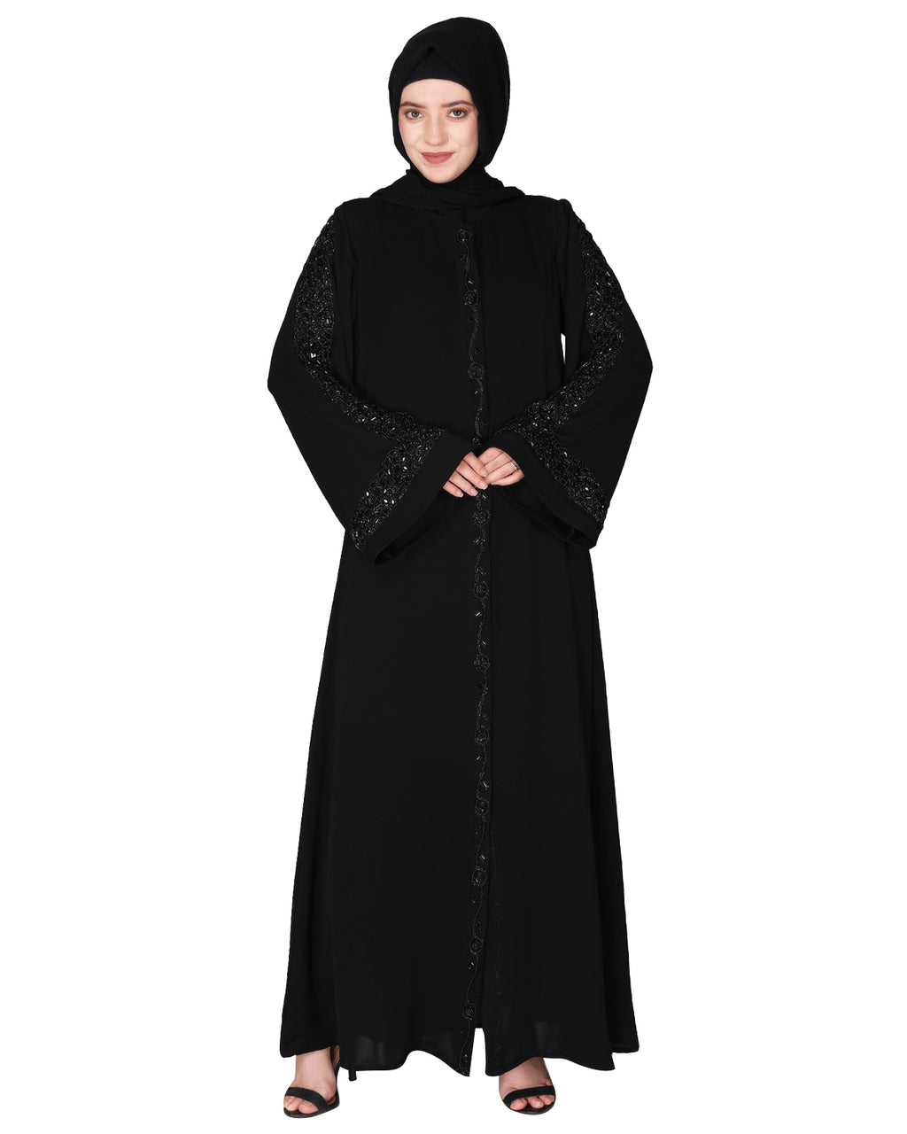 Gleaming Beaded Handwork Abaya