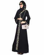 Gold Zari Embroidered Abaya