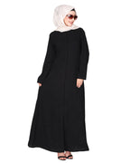 Sparkling Swarovski Crystal Stone Work abaya Black