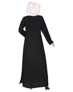 Sparkling Swarovski Crystal Stone Work abaya Black