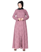 Sparkling Swarovski Crystal Stone Work abaya Dark Grey