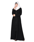 sparkling design Swarovski Crystal Stone Work abaya Black XS