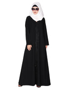 sparkling design Swarovski Crystal Stone Work abaya Black XS