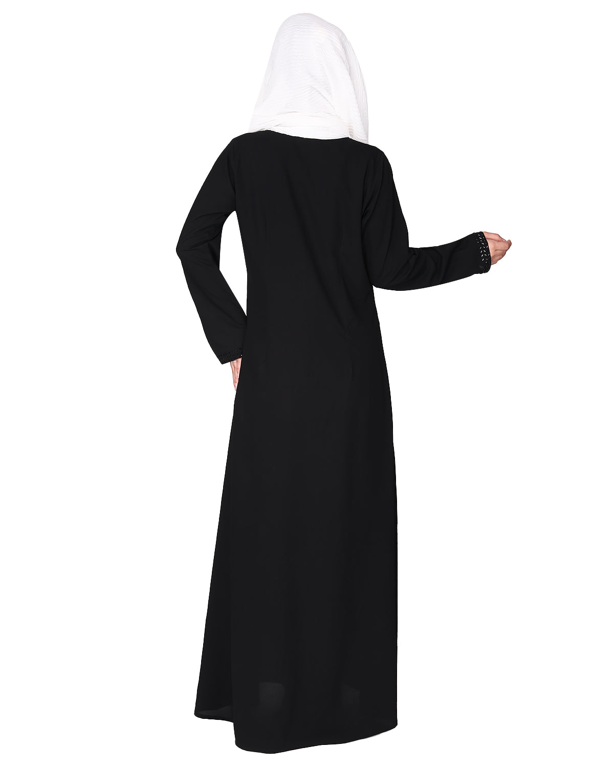 sparkling design Swarovski Crystal Stone Work abaya Black