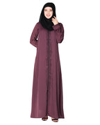 sparkling design Swarovski Crystal Stone Work abaya Purple