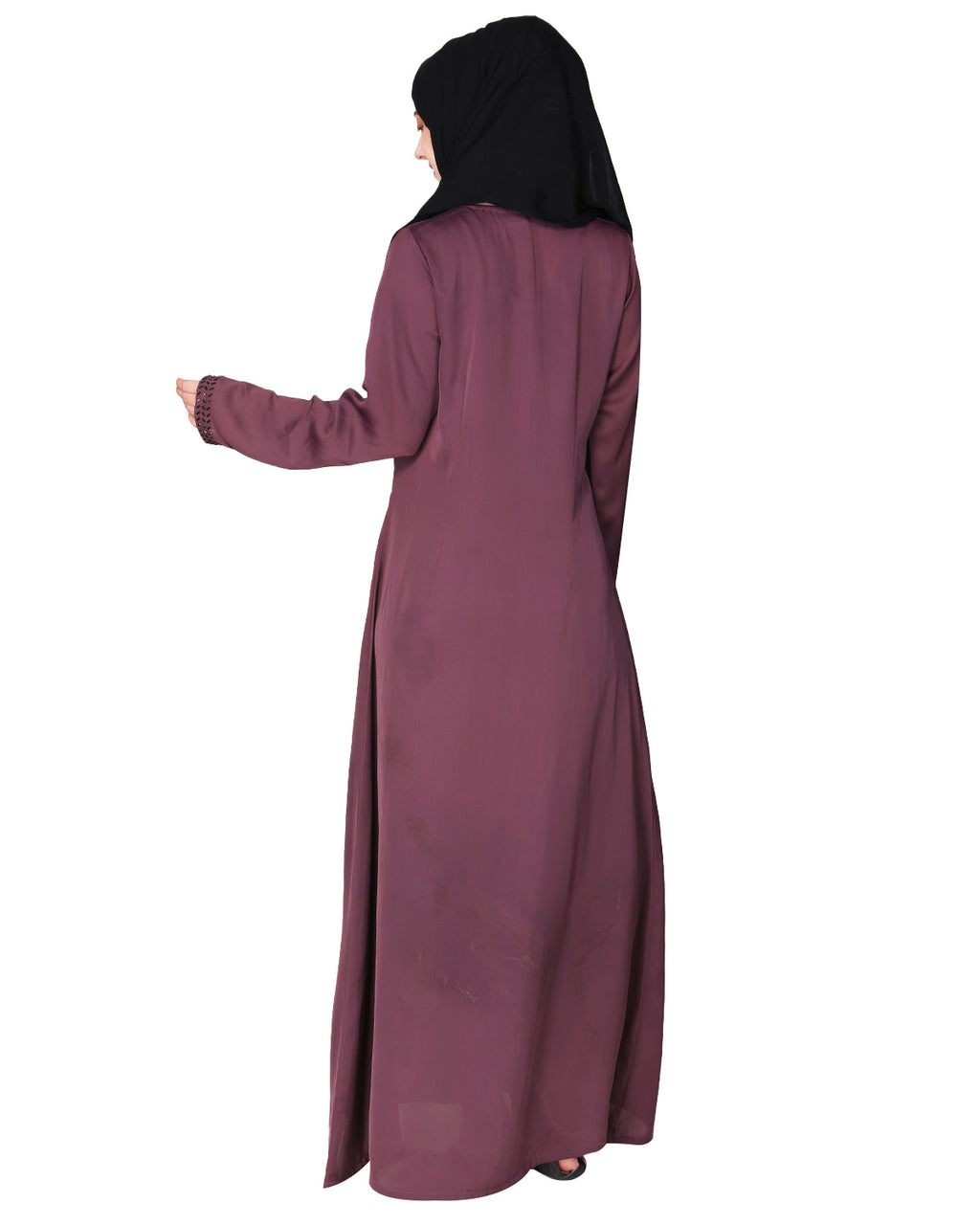sparkling design Swarovski Crystal Stone Work abaya Purple