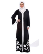 Abaya With Applique Embroidery Black XS