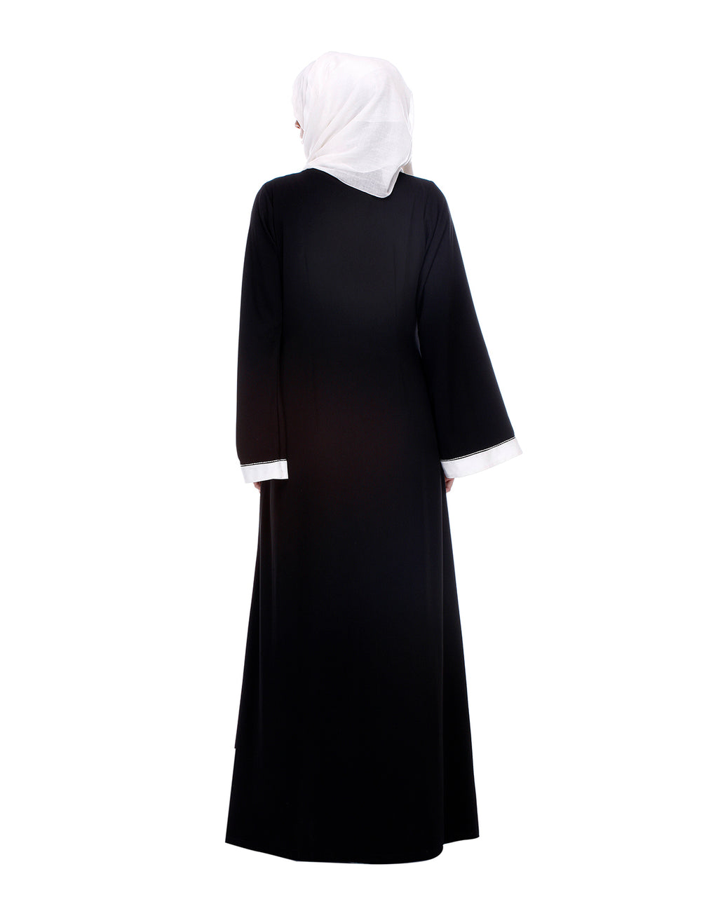 Abaya With Applique Embroidery Black XS