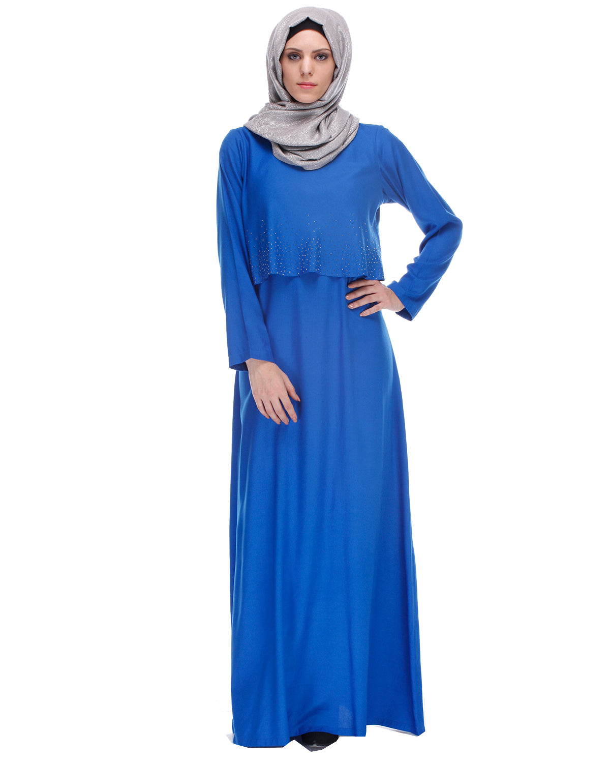 Cobalt Blue Trendy Abaya