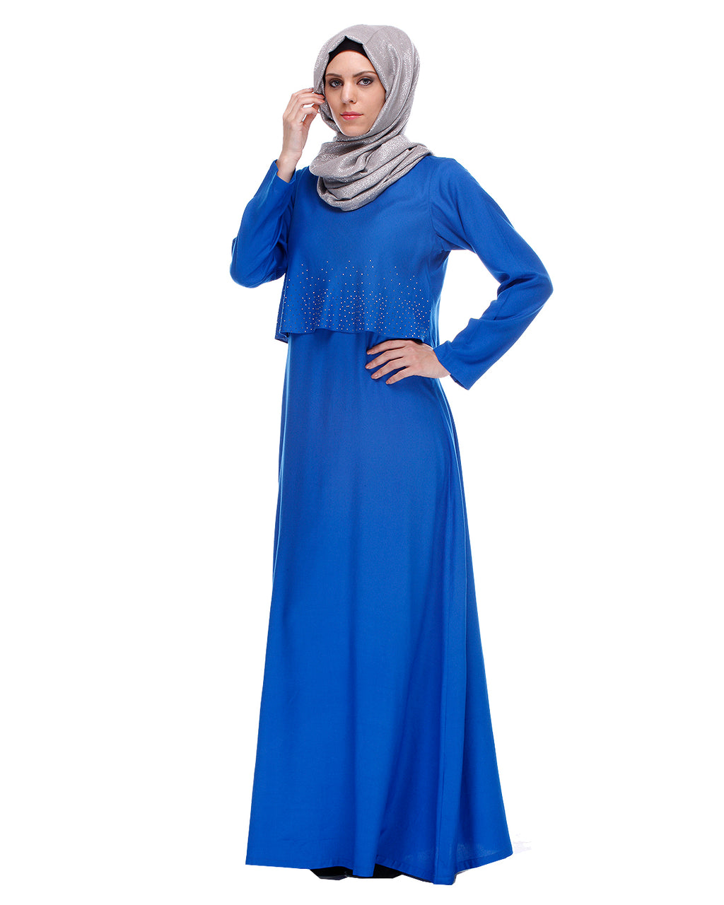 Cobalt Blue Trendy Abaya