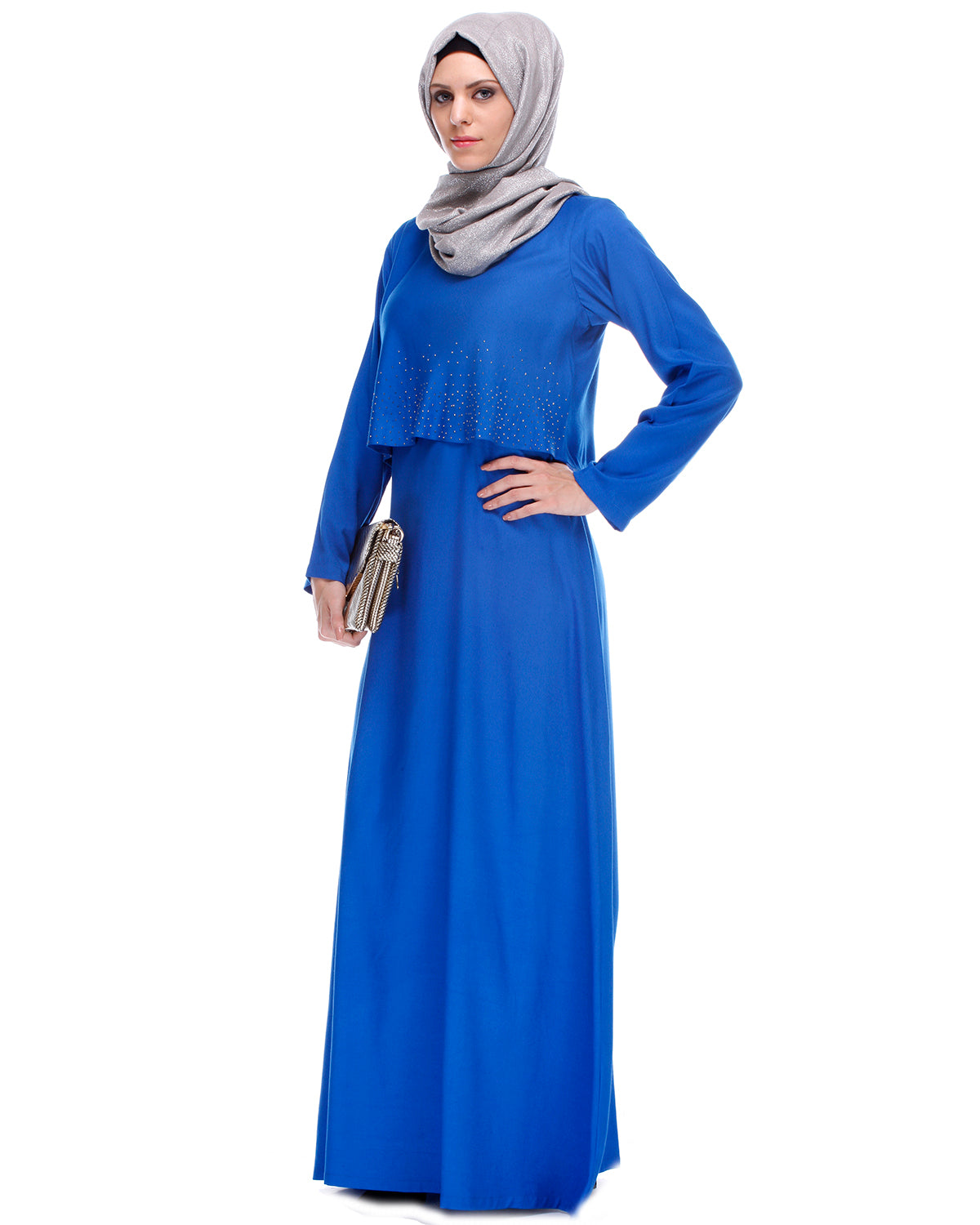 Cobalt Blue Trendy Abaya
