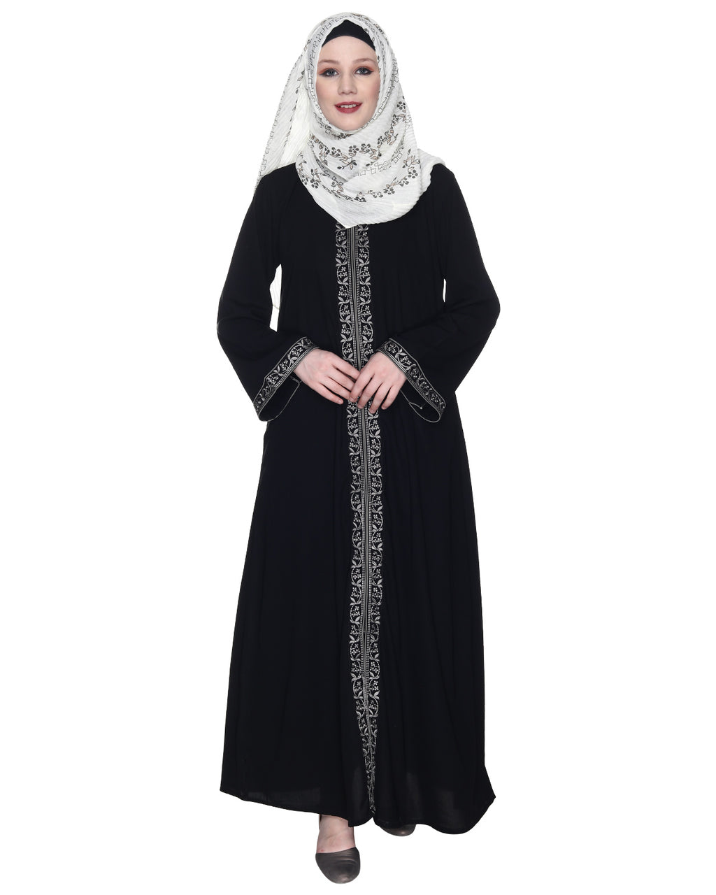 Abaya With Embroidery Black