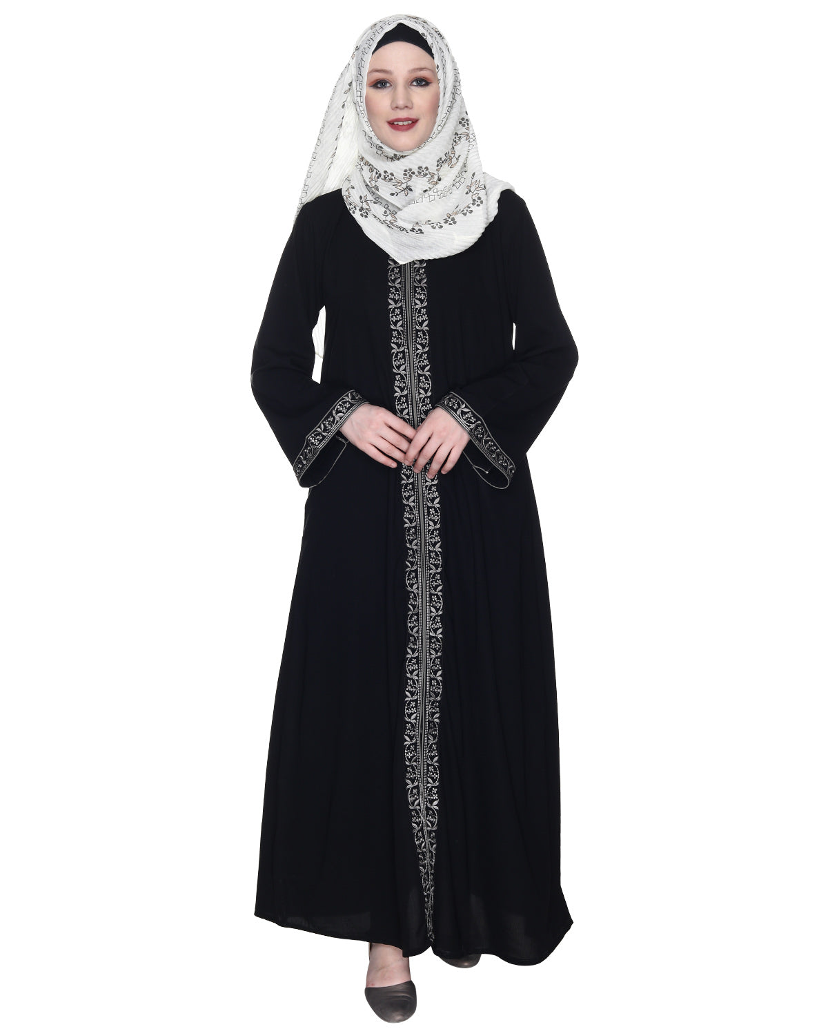 Abaya With Embroidery Black