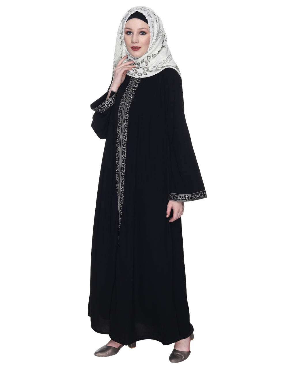 Abaya With Embroidery Black