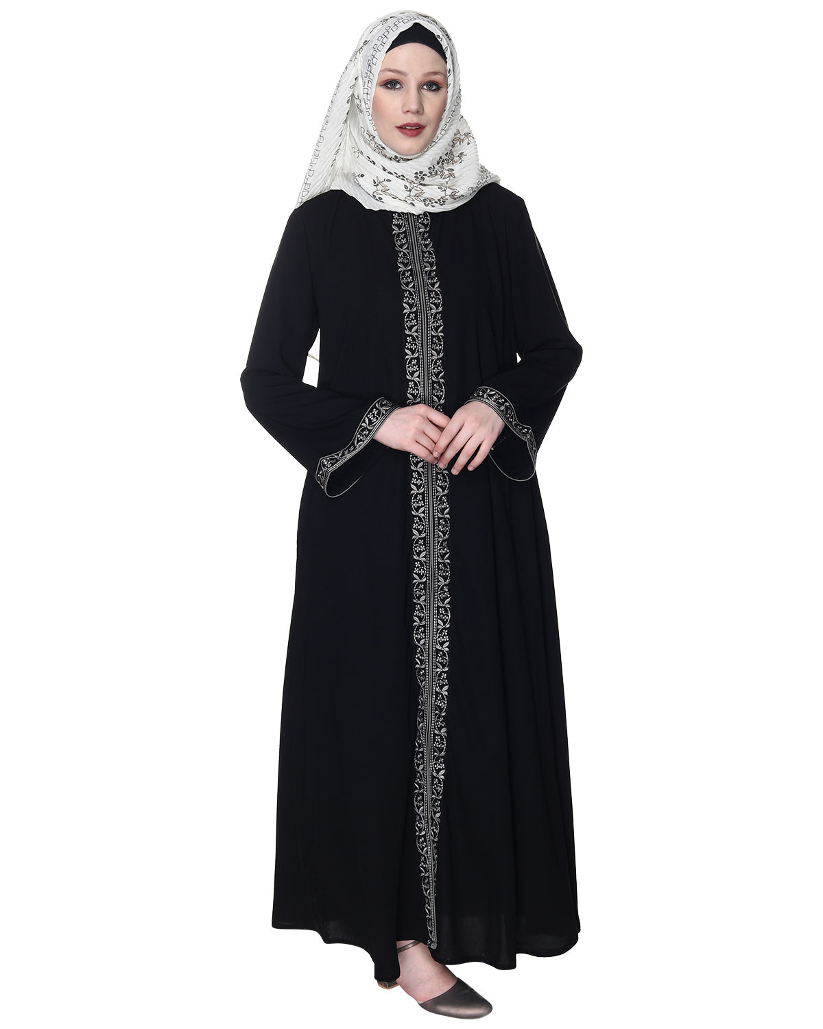 Abaya With Embroidery Black