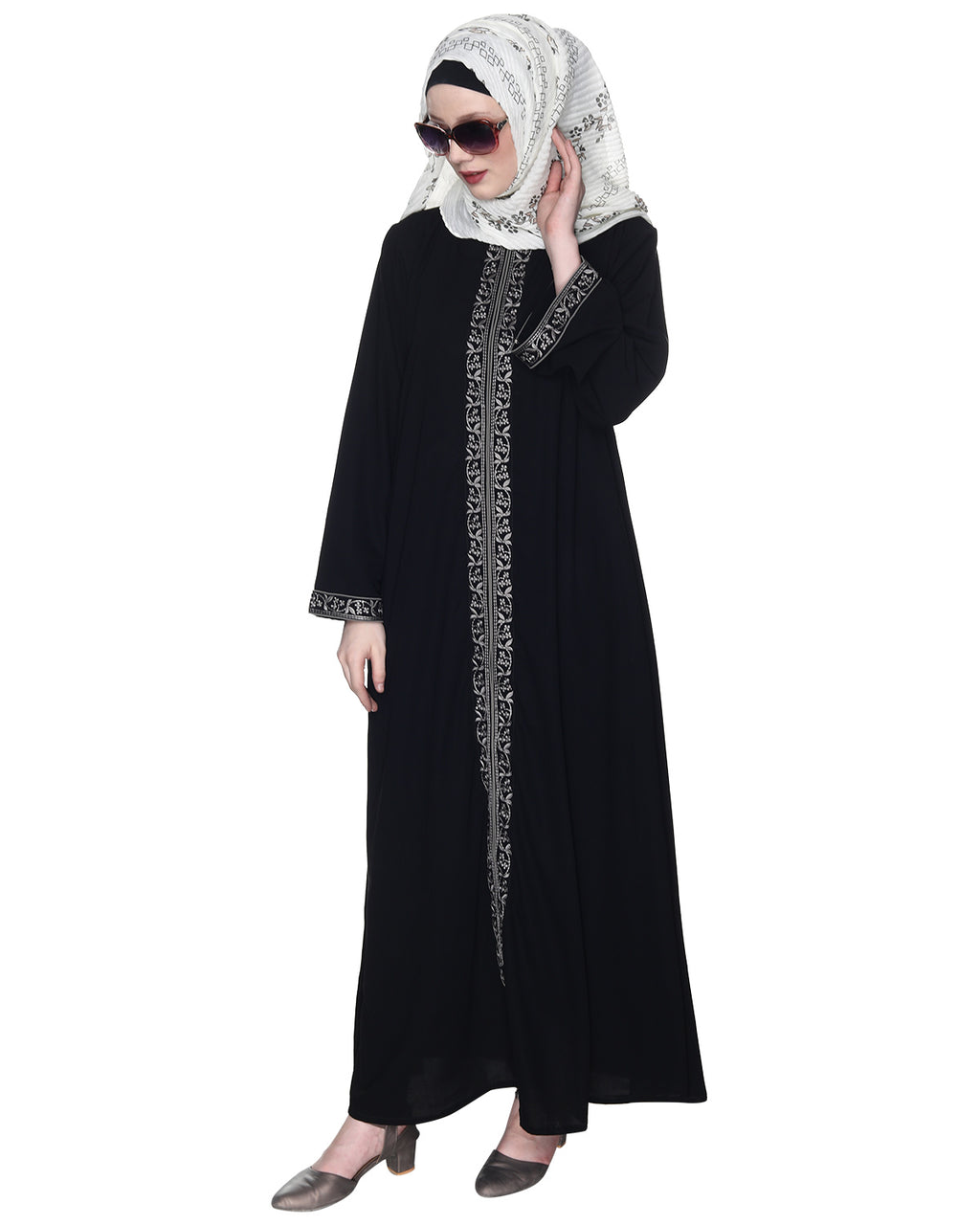 Abaya With Embroidery Black