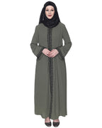 Abaya With Embroidery Dead Mint