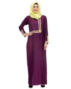 Abaya With Detailing Purple