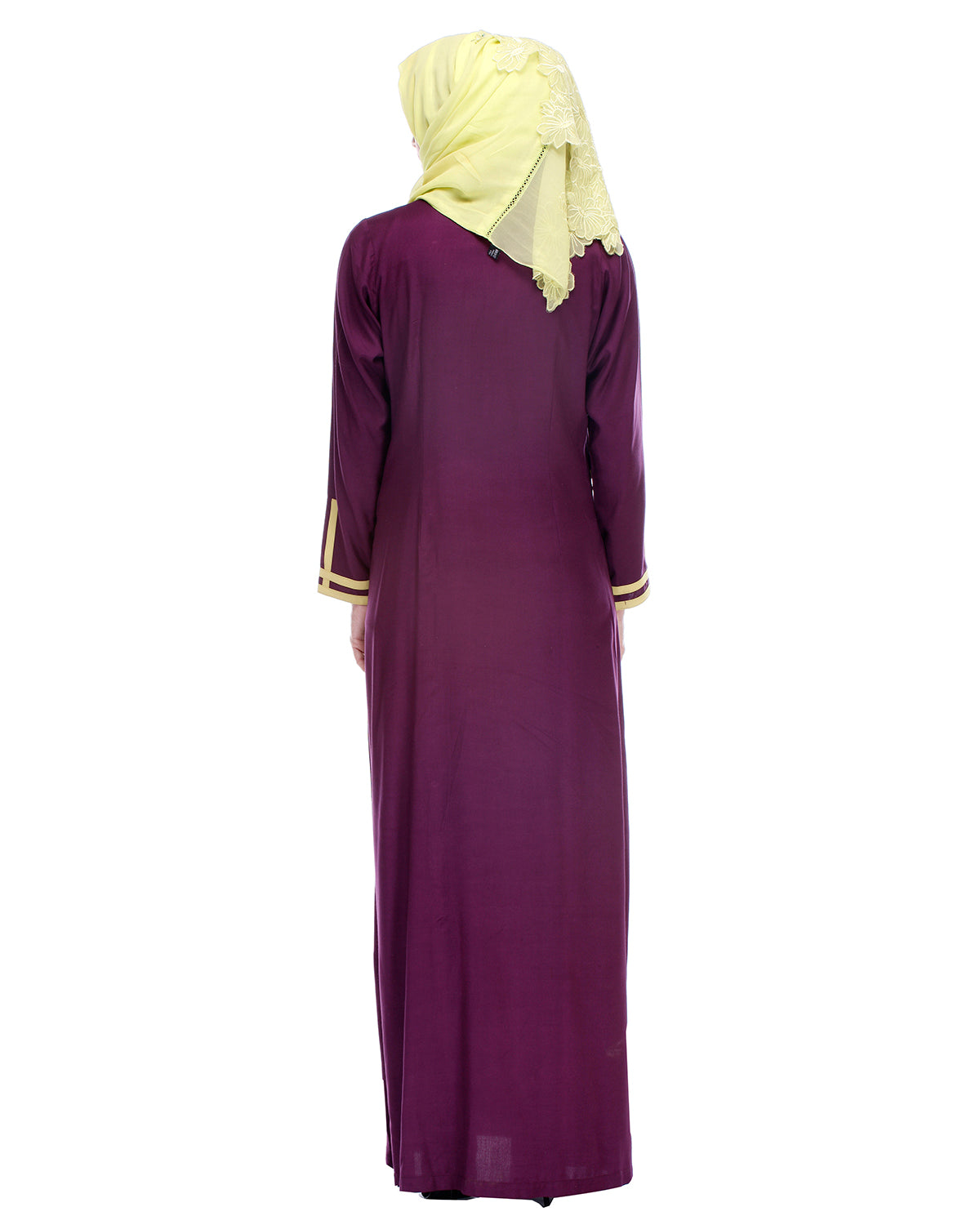 Abaya With Detailing Purple
