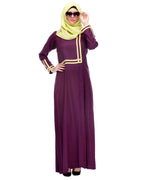 Abaya With Detailing Purple
