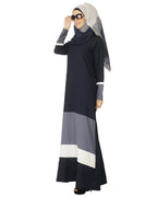 Colour Block Abaya Blue