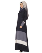 Colour Block Abaya Blue