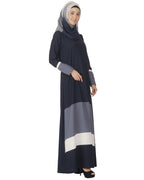 Colour Block Abaya Blue