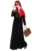 Colour Block Abaya Olive
