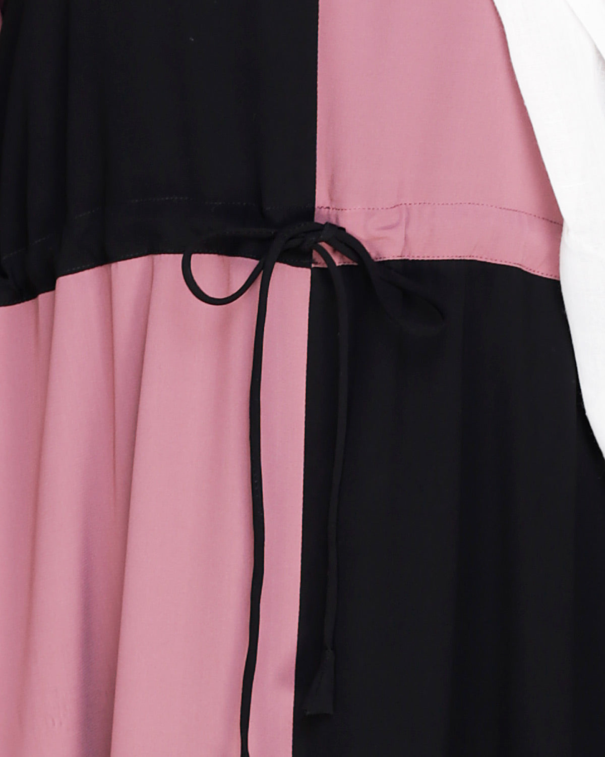 Colour Block Abaya Onion Pink