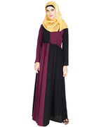 Colour Block Abaya Purple