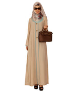 Sober Abaya with Detailing Dead Mint