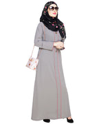 Sober Abaya with Detailing Green
